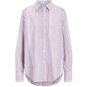 Jxjamie Ls Relaxed Poplin Shirt WVN Noos, fuchsia rood/strepen: multi, M