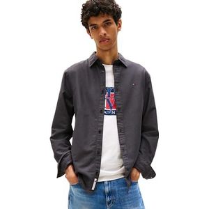 TOMMY JEANS Heren TJM REG Oxford Shirt EXT DM0DM21298, zwart, XS, Zwart (zwart), XS