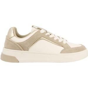 GIOSEPPO Bethany - Damessneakers - Gebroken Wit - Ivoor - Accenten in Goud en Beige