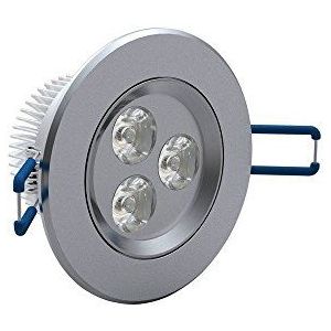 LEOFLA Led-spot, rond, 3 W, veer, inbouwlicht, koudwit, met vleugels