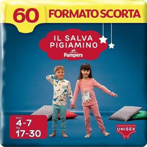 Pampers Il Salvapamino 4-7 jaar, voorraadformaat, 60 luiers, maat S/M (17-30 kg)