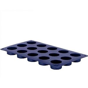 Ibili Blueberry bakvorm met 15 halve bolvormige vormen, siliconen, blauw, 30 x 18 x 3 cm