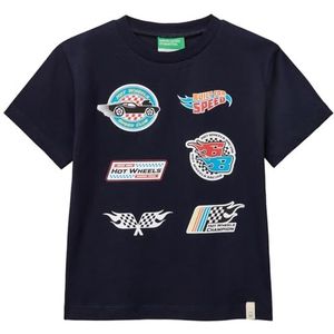 United Colors of Benetton T-shirt voor kinderen en jongeren, Blauw, 18 mesi