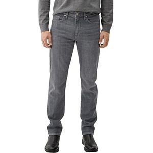 s.Oliver Heren jeans broek lang, fit: Modern Regular, grijs/zwart, 34W x 32L