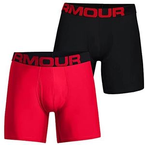 Under Armour Heren Tech 6"" (2 Pack) Boxers - Rood - S
