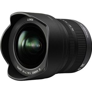 PANASONIC LUMIX G VARIO LENS, 7-14MM, F4.0 ASPH, SPIEGELLOZE MICRO VIER DERDE, H-F007014 (VS ZWART)