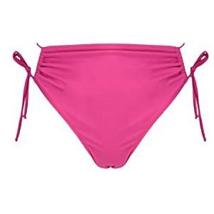 TRENDYOL Dames bikinibroek met hoge taille badmode, fuchsia, 42, fuchsia, 38
