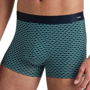 Calida Cotton Code Design Boxershorts voor heren, zachte elastische tailleband, Dark Sapphire, 58-60