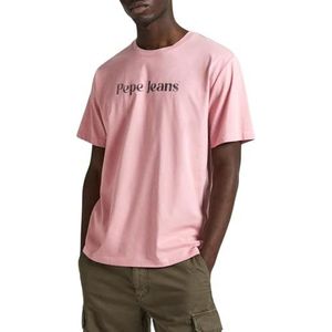 Pepe Jeans Heren Clifton T-shirt, roze (Ash Rose Pink), S, Roze (Ash Rose Roze), S