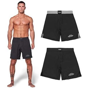 Elite Sports MMA Fight Shorts Heren Black Jack UFC BJJ No Gi Grappling Jiu Jitsu Shorts, zwart, S