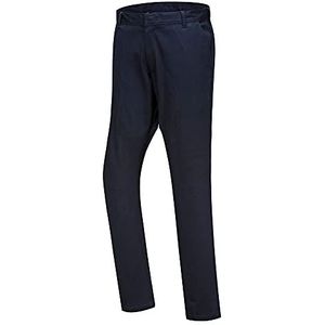 Portwest S232 Stretch Slim Fit Chino Broek, Kort, Donkere Marine, Grootte 34