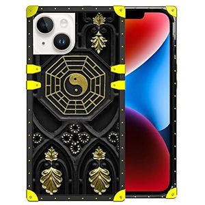 Voor iPhone 14 Plus Square Edge Phone Case Yin_Yang Flexibele Premium Anti-kras beschermhoes voor iPhone 14 Plus