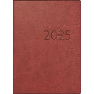 rido/idé Zakagenda model perfect/Technik I (2025), 2 pagina's = 1 week, A6, 208 pagina's, kunstleren omslag, bordeaux
