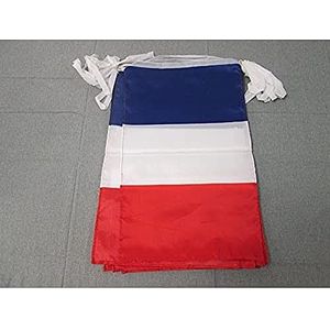 Frankrijk 12 meter BUNTING Vlag 20 vlaggen 45x30 cm - Franse STRING vlaggen 30 x 45 cm - AZ FLAG