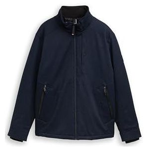 TOM TAILOR Heren 1047207 jas, 13160-Knitted Navy Melange, XXL, 13160 - Knitted Navy Melange, XXL