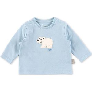 Sigikid Baby-jongens Classic shirt met lange mouwen van biologisch katoen T-shirt, lichtblauw/ijsbeer, 56