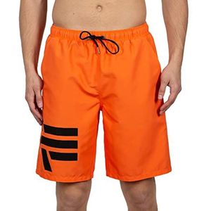 Alpha Side Print Board Shorts voor heren, 429-Alpha Oranje, XL