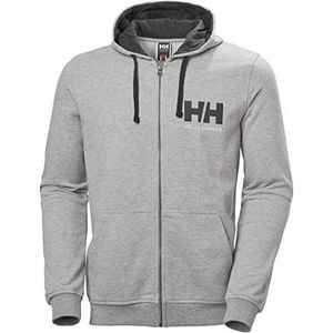 Helly Hansen Heren HH Logo Volledige Zip Hoodie, 949 Grijs Melange, 3XL