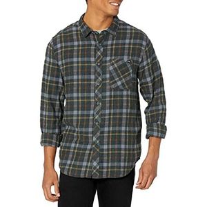 BILLABONG Heren Classic lange mouw Flanellen Shirt Knop, Zwart, L