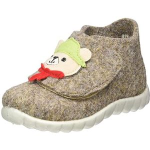 Superfit Babyjongens Happy huisschoen van wolvilt, Beige 4010, 19 EU