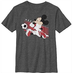 Disney Characters Engeland Kick Boy's Crew Tee, Charcoal Heather, X-Small, Charcoal Heather, XS