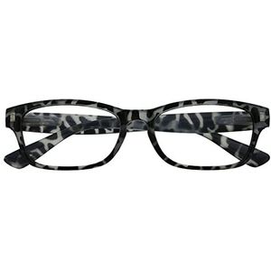 The Reading Glasses Company zwarte melkachtige schildpad lezer mannen vrouwen lente scharnier R10-1 +1,00 +1.00 Optical Power Black Milky Tortoiseshell