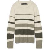 VERO MODA - VMPLAZA - Gebreide Trui - Beige Groen Kaki