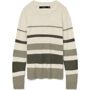 VERO MODA - VMPLAZA - Gebreide Trui - Beige Groen Kaki