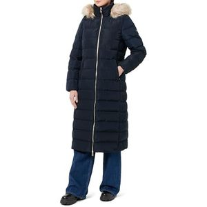 Tommy Hilfiger Dames HERITAGE DOWN TYRA MAXI MET FUR WW0WW43601 Puffer Coat, Desert Sky, M, Blauw (Woestijnhemel), M