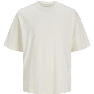 JACK & JONES Heren T-shirt bedrukt ronde hals T-shirt, Botercrème., XL
