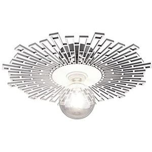 Reality Leuchten Plafondlamp Milo R60131001, hout wit, metaal chroom, excl. 1x E27