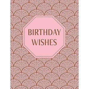 Piccadilly Greetings Moderne verjaardagskaart zeshoek op roze - 8 x 6 inch