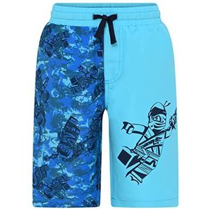 LEGO Jongen Ninjago Jungen Badeshort UPF 50+ Sonnenschutz LWAlex 304 Board Shorts, 593 Bright Blue, 98