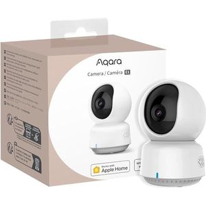 Aqara 2K Binnenbewakingscamera E1, Pan & Tilt, HomeKit Secure Video Binnencamera, Tweeweg Audio, Nachtzicht, Persoon volgen, Wi-Fi 6, Ondersteunt HomeKit, Alexa, Google Home, SmartThings en IFTTT