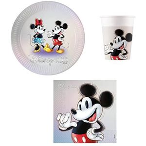 Procos DY10273860 - Disney Party Set Klein, borden, servetten en bekers, tafeldecoratie, verjaardagsdecoratie