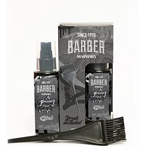 BARBER MARMARA Tijdelijke haarkleur, zwart, 125 ml, snor baard en haarkleur, elimineert grijs voor een dikker en voller uiterlijk, vrij van ammoniak en peroxide, kant-en-klare mix