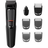 Philips 7-in-1 alles-in-één trimmer, serie 3000 verzorgingskit voor baard en haar met 7 hulpstukken, inclusief neustrimmer, zelfslijpende messen, UK 3-pins plug-MG3720/33