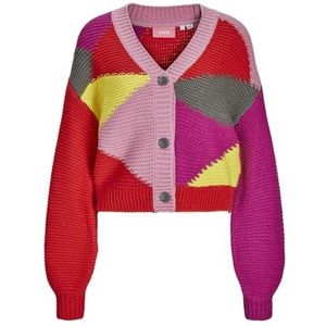 JJXX Dames Jxlottie Cardigan Knit Vest, fiery red, S