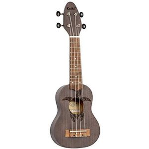 Ortega Guitars Keiki K1 Series Sopranino Ukelele bruin - Schildpadgravure - Okoumé/Walnoot (K1-CO)