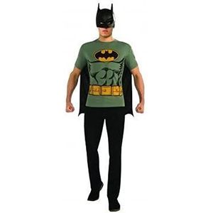 Rubie's Heren T-shirt Dc Comics Batman met cape en masker, Multi-colored, L