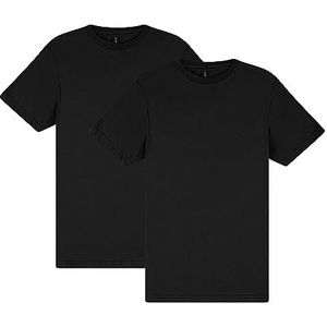 Gildan Heren Shirt (Pack van 2), Zwart (2-pack), XXL