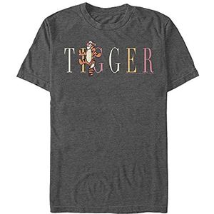 Disney Winnie the Pooh - Tigger Fashion Unisex Crew neck T-Shirt Melange Black M