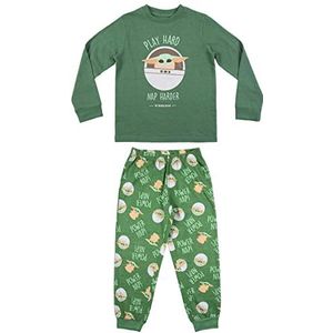 CERDÁ LIFE'S LITTLE MOMENTS Baby Yoda Mandalorian-pyjama voor het gezin, 100% katoen, officieel Disney-licentieproduct, donkergroen, normaal voor kinderen