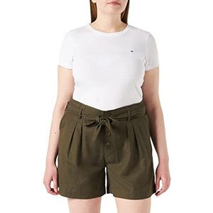 ONLY Casual shorts met hoge taille en riem voor dames, Forest Night 1, 34W
