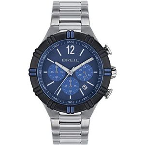 Breil - Horloge B Rise van staal voor mannen, zilver-blauw, Eén maat, armband