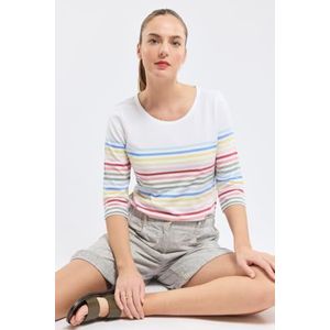 Armor Lux Lichte matrozenboom 10 kleuren met 3/4-mouwen en boothals voor dames, Veelkleurig (Vein Ruz Wit), L