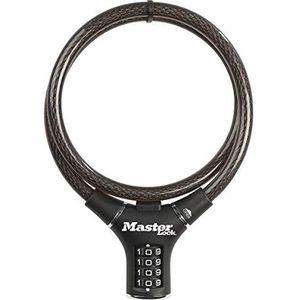 Master Lock Fietskabelslot [Combinatie] [90 cm kabel] [Buiten] 8229EURDPRO - voor (Elektrische) fietsen, Skateboards, Kinderwagens, Grasmaaiers en andere Buitenapparatuur