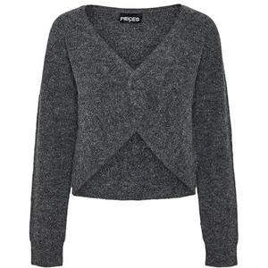 PIECES Pcspira Ls Omkeerbare V-hals Knit Pa Pullover voor dames, magnet, XL