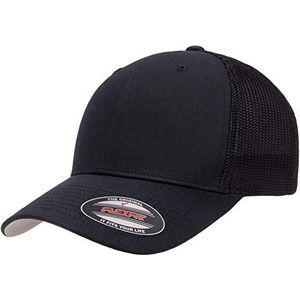 Flexfit Unisex-Adult Standard Trucker Mesh Fitted Cap, Donker Navy, One Size