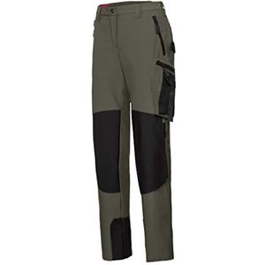 BP 1862 620 Superstretch broek voor dames 92% polyamide, 8% elastaan olijf/zwart, maat 34n